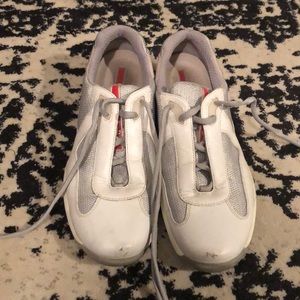 Men’s Prada tennis shoes in size 8 1/2. Used